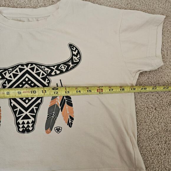 Arait Cropped Bullhead Feather Tee - Relaxed Fit XS - Picture 6 of 8